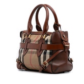 Small House Check Canvas Bridle Gladstone Satchel